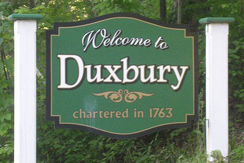 Welcome to Duxbury Vermont sign