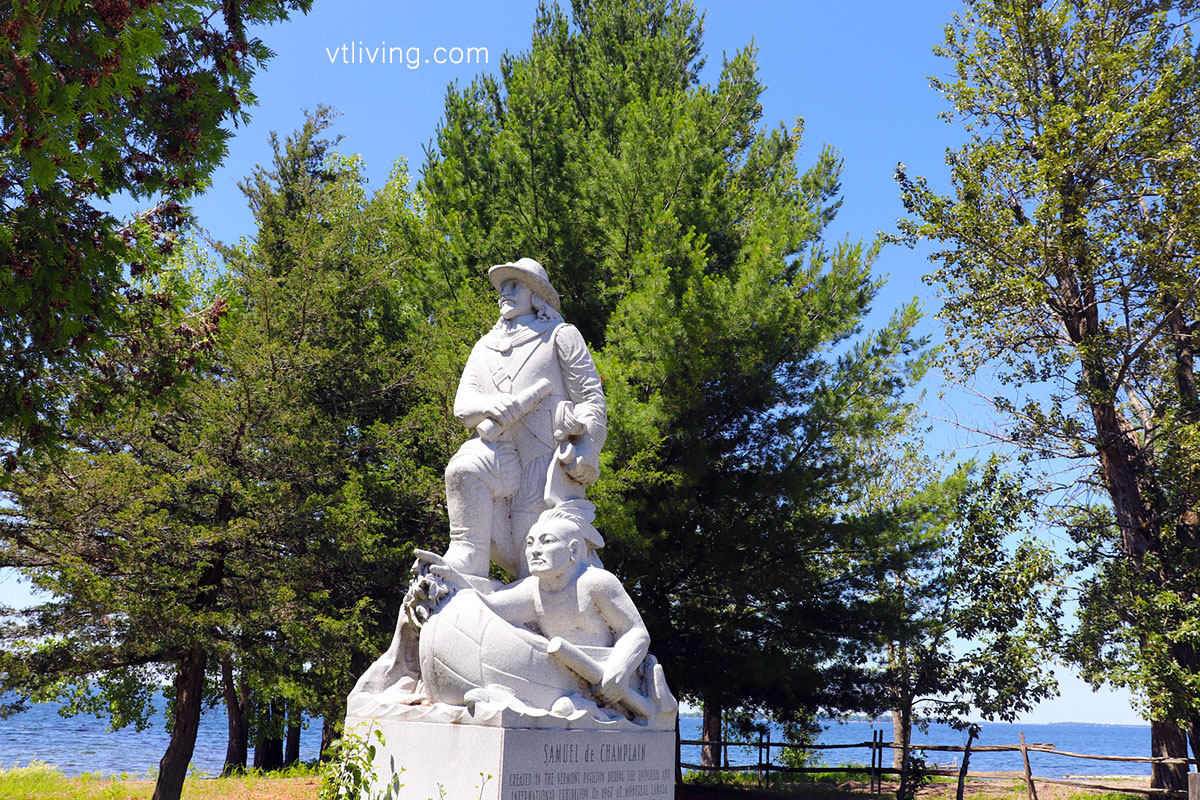 Statue of Samuel de Champlain in Isle La Motte Vermont